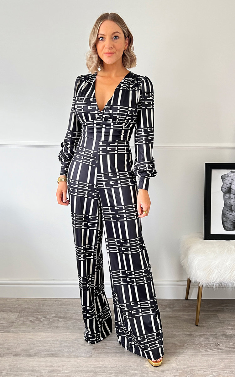 Freda Wide Leg Printed Jumpsuit Thumbnail