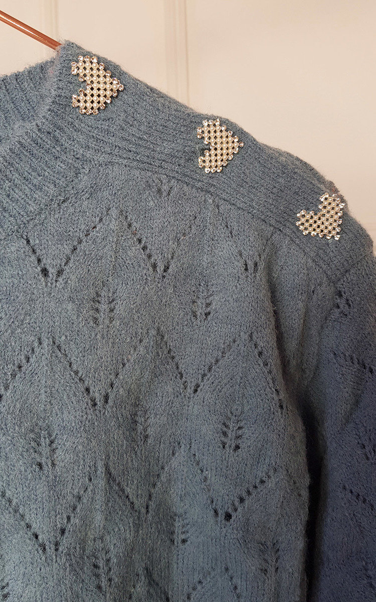 Gabbie Heart Design Knitted Jumper Thumbnail Gabbie Heart Design Knitted Jumper Thumbnail