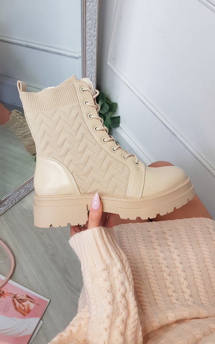 Gemma Faux Leather Lace Up Ankle Boot Thumbnail Gemma Faux Leather Lace Up Ankle Boot Thumbnail