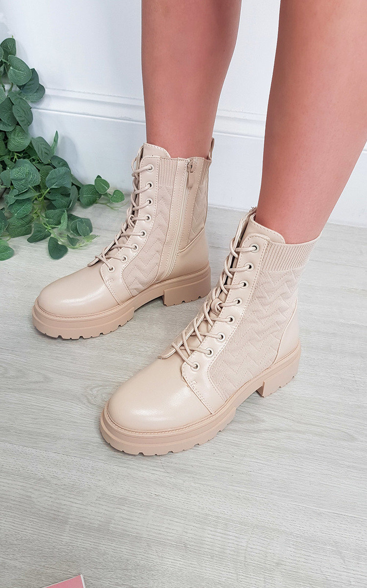 Gemma Faux Leather Lace Up Ankle Boot Gemma Faux Leather Lace Up Ankle Boot