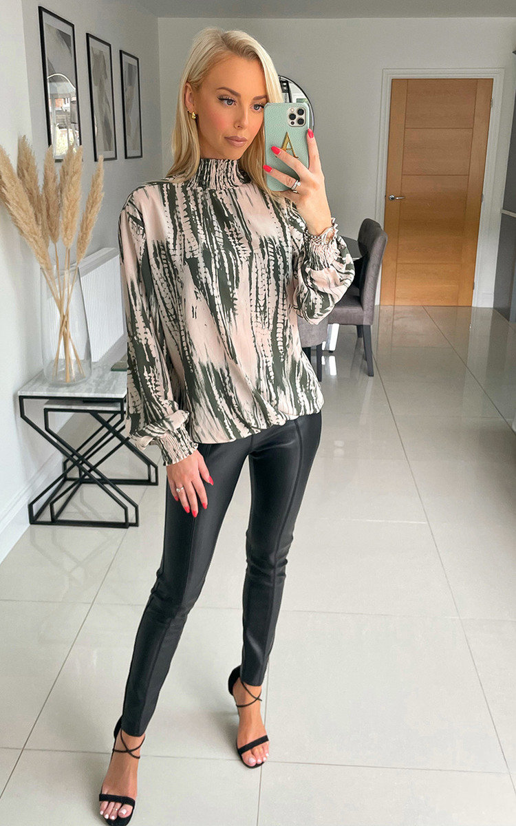 Georgia High Neck Printed Blouse Thumbnail Georgia High Neck Printed Blouse Thumbnail