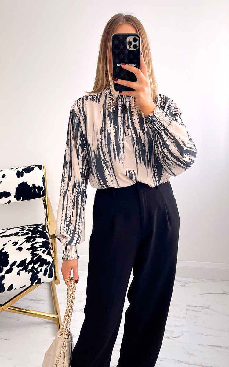 Georgia High Neck Printed Blouse Thumbnail Georgia High Neck Printed Blouse Thumbnail