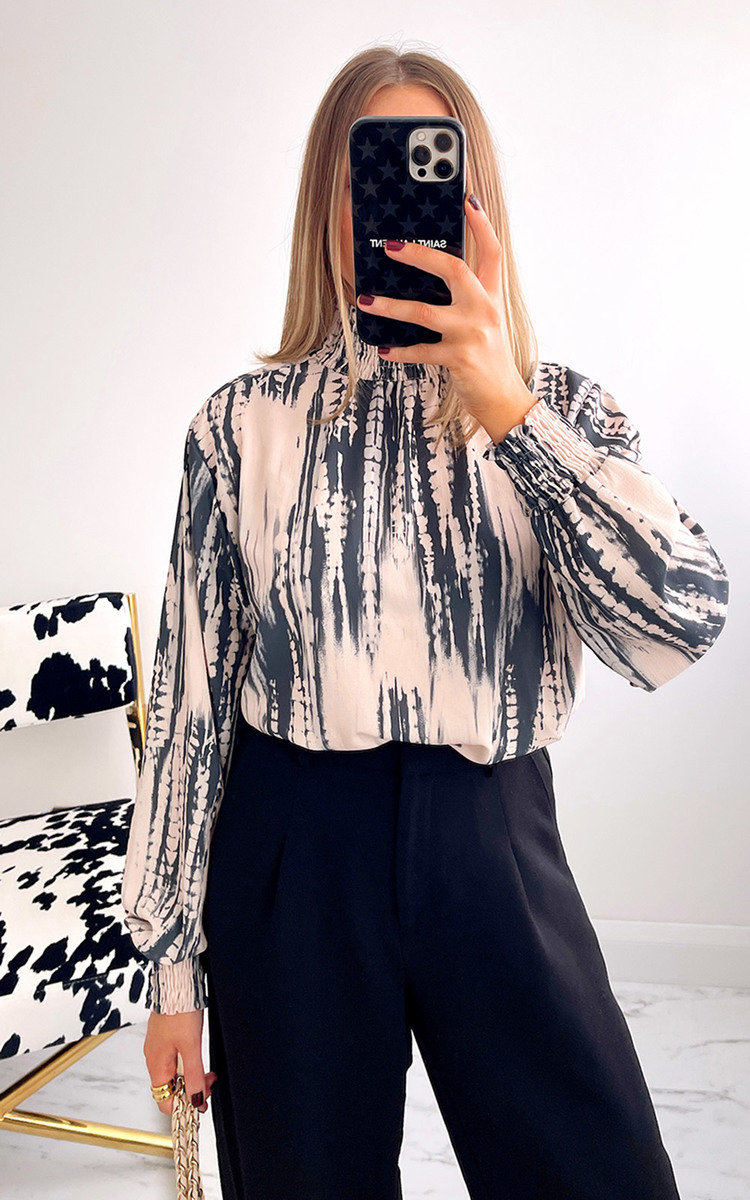 Georgia High Neck Printed Blouse Georgia High Neck Printed Blouse