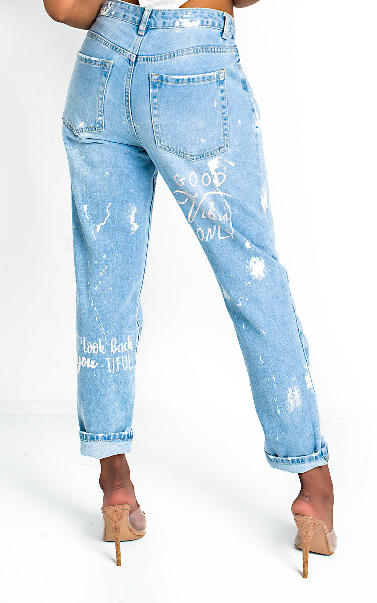 Gigi Graffiti Distressed Jeans  Thumbnail