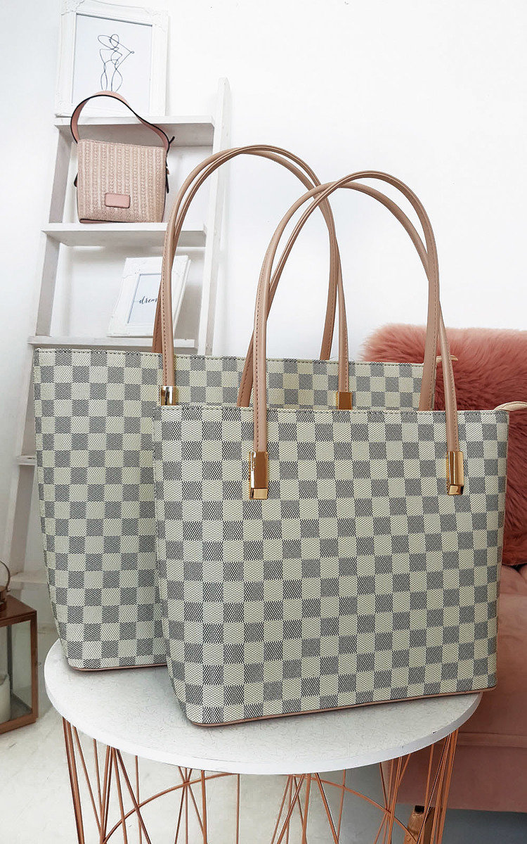 Grace Checked Two in One Handbag Thumbnail Grace Checked Two in One Handbag Thumbnail