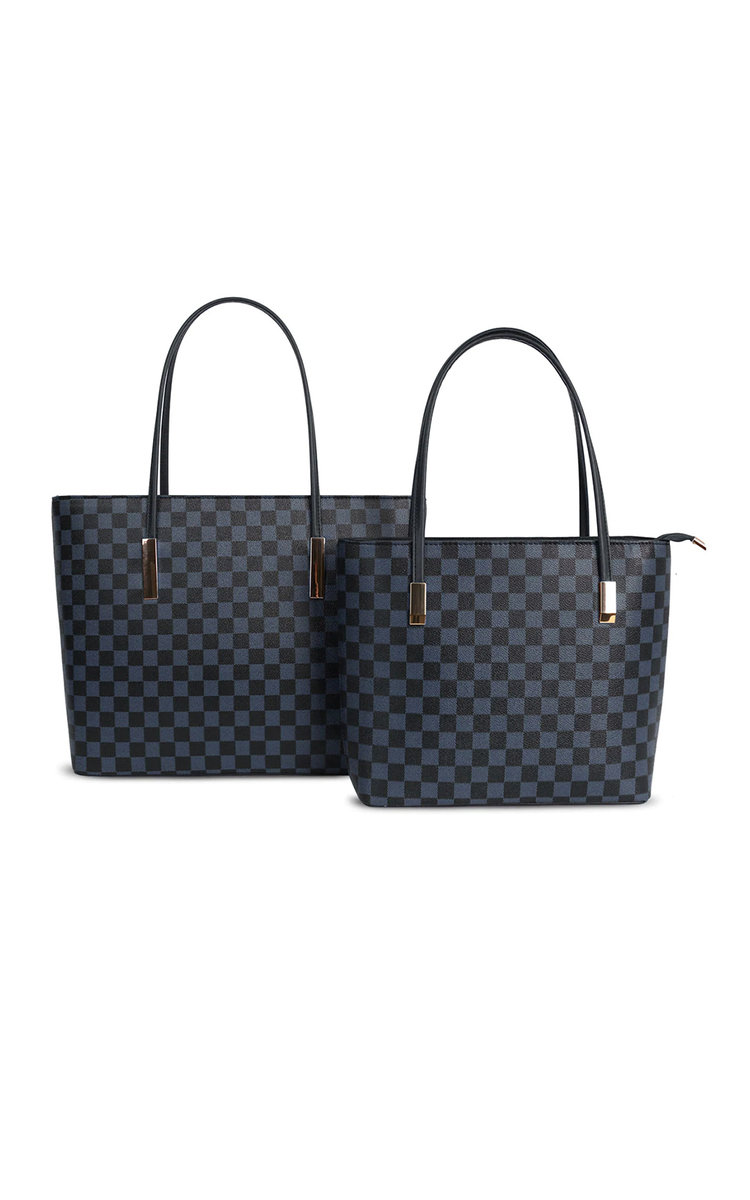 Grace Checked Two in One Handbag Thumbnail Grace Checked Two in One Handbag Thumbnail