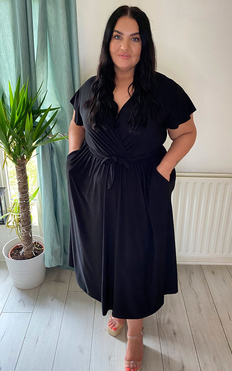 Gracie Belted Plus Size Midi Dress