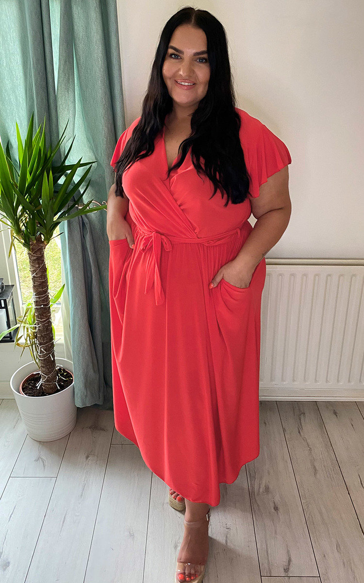 Gracie Belted Plus Size Midi Dress