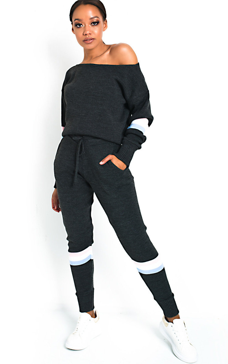 Hadley Knitted Stripe Lounge Co-ord Thumbnail Hadley Knitted Stripe Lounge Co-ord Thumbnail