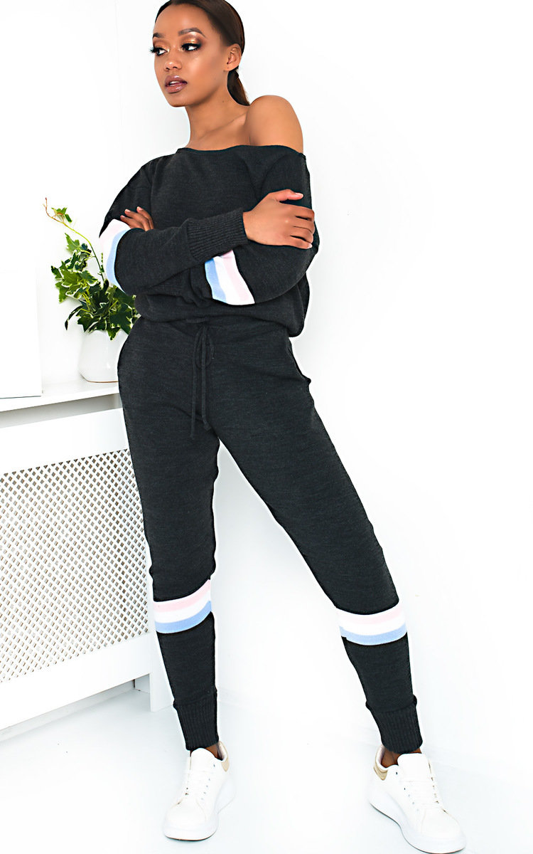 Hadley Knitted Stripe Lounge Co-ord Hadley Knitted Stripe Lounge Co-ord