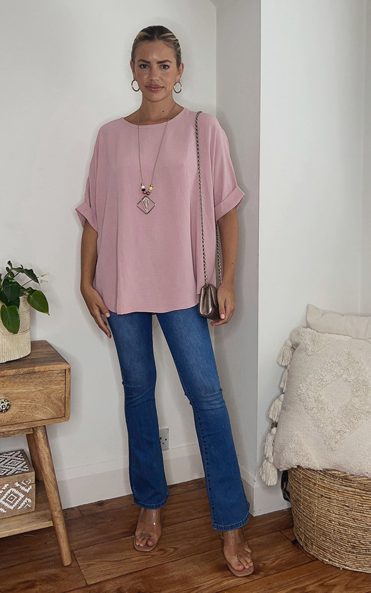Hailey Casual Round Neck Blouse Thumbnail Hailey Casual Round Neck Blouse Thumbnail
