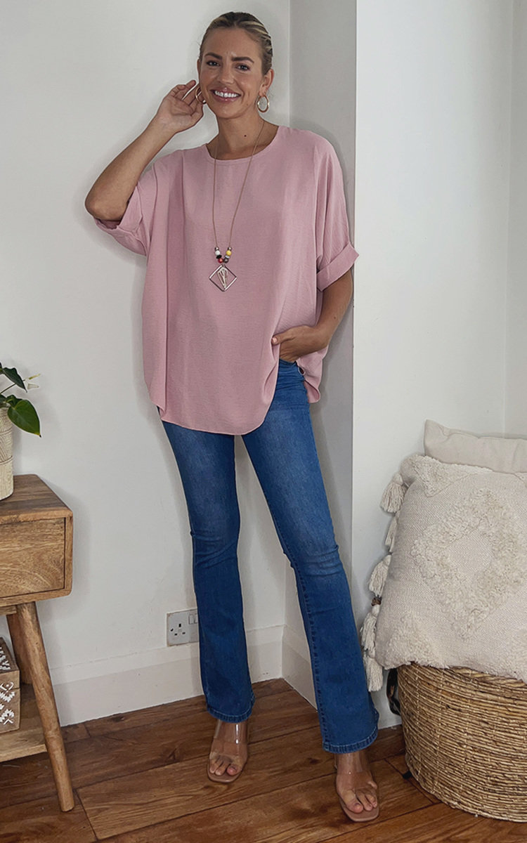 Hailey Casual Round Neck Blouse Thumbnail Hailey Casual Round Neck Blouse Thumbnail