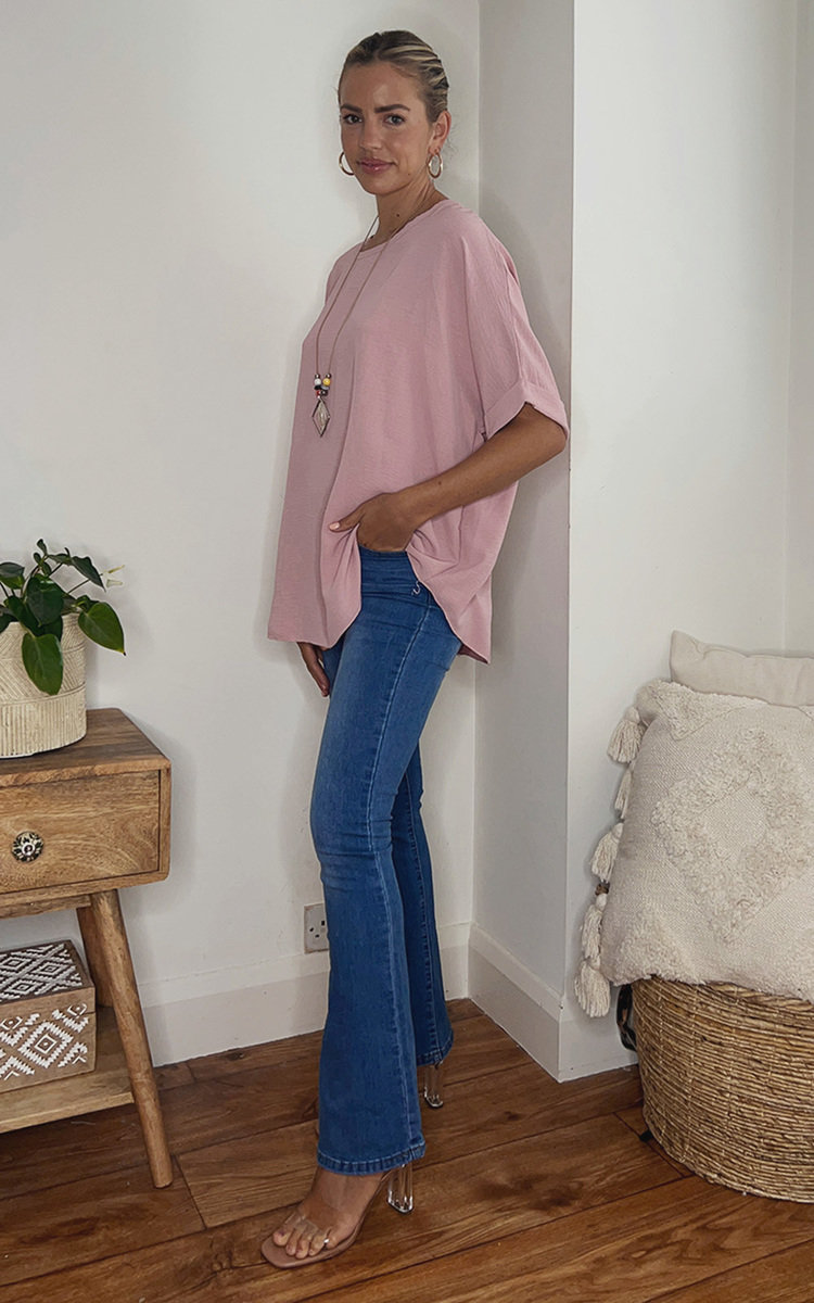 Hailey Casual Round Neck Blouse Thumbnail Hailey Casual Round Neck Blouse Thumbnail