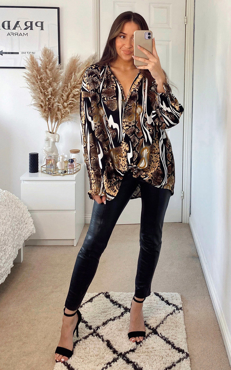 Hailey Oversized Print Blouse Thumbnail