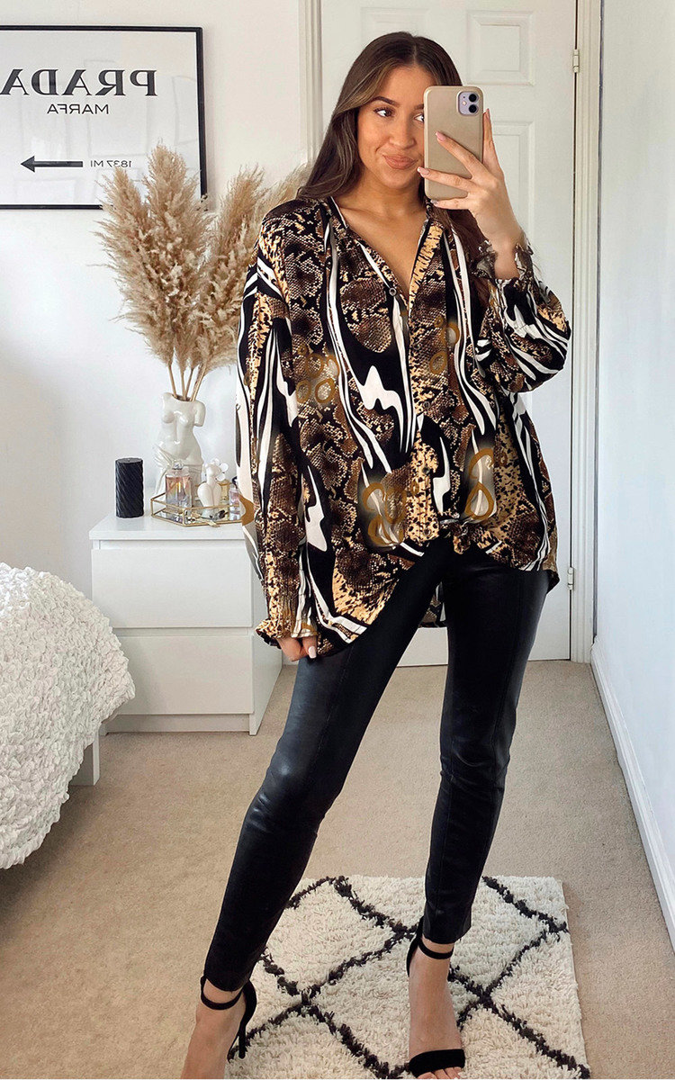 Hailey Oversized Print Blouse Thumbnail