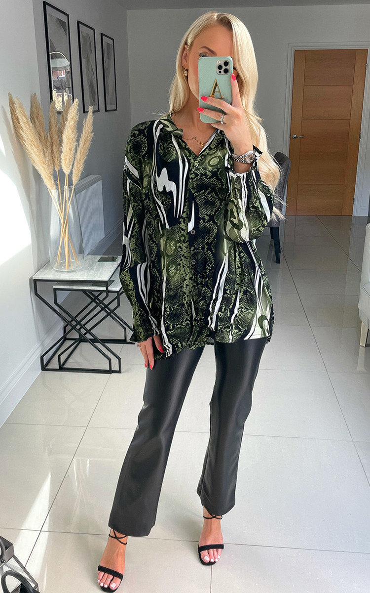 Hailey Oversized Print Blouse Thumbnail