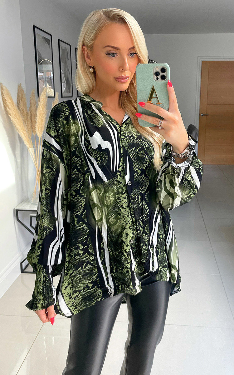 Hailey Oversized Print Blouse