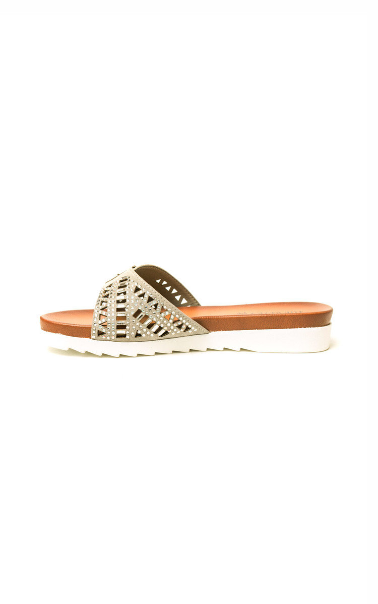 Hails Diamante Embellished Buckle Sliders Thumbnail