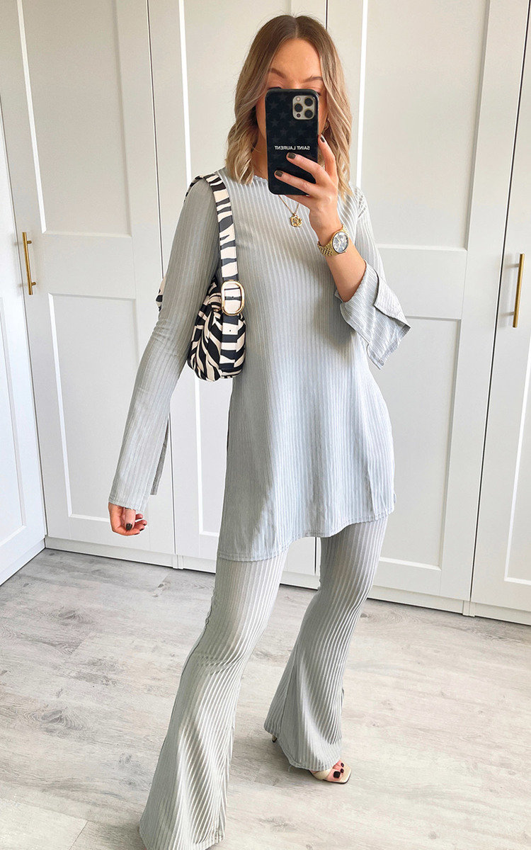 Hannah Ribbed Longline Top and Trouser Co-ord Thumbnail Hannah Ribbed Longline Top and Trouser Co-ord Thumbnail