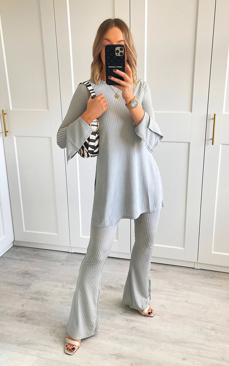 Hannah Ribbed Longline Top and Trouser Co-ord Hannah Ribbed Longline Top and Trouser Co-ord