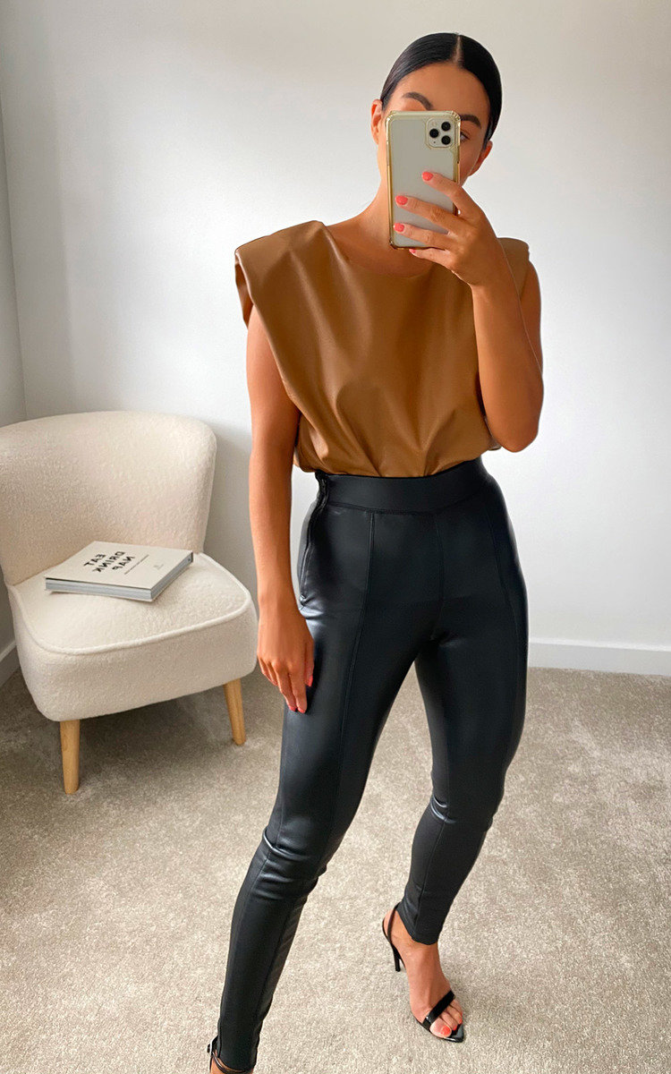 Harley Faux Leather Sleeveless Top Thumbnail Harley Faux Leather Sleeveless Top Thumbnail