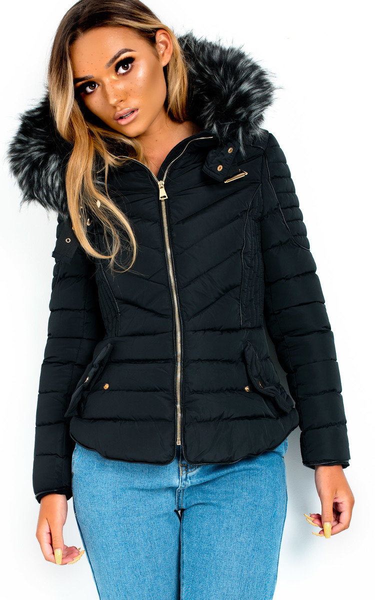 Harley Padded Faux Fur Hood Jacket Thumbnail Harley Padded Faux Fur Hood Jacket Thumbnail
