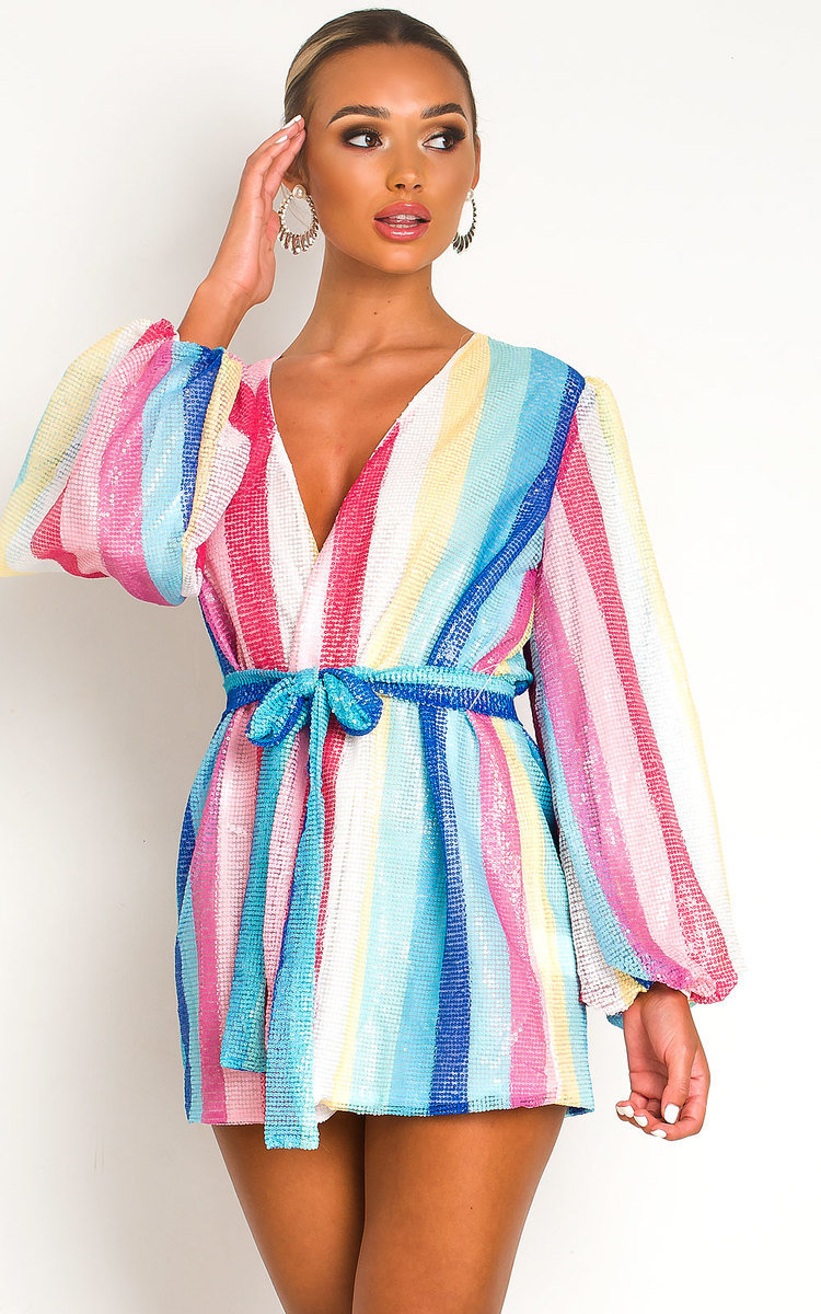 Havana Sequin Colour Block Dress Thumbnail Havana Sequin Colour Block Dress Thumbnail