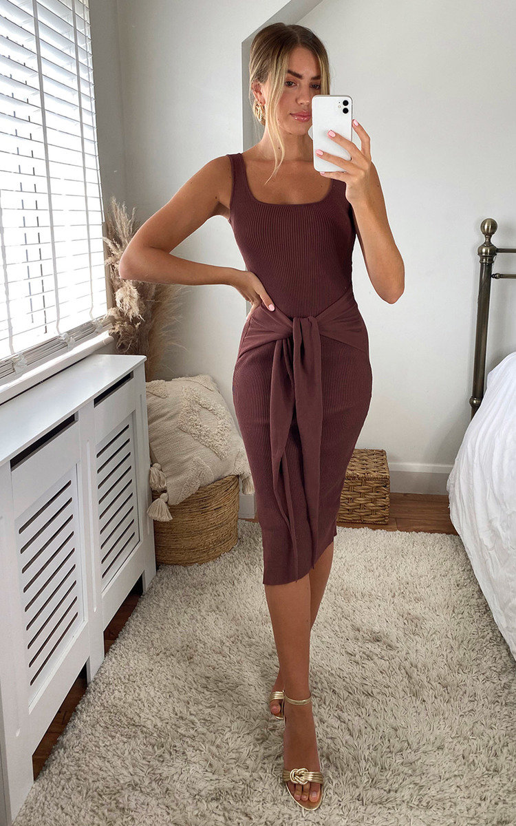 Heidi Knitted Bodycon Midi Dress Thumbnail