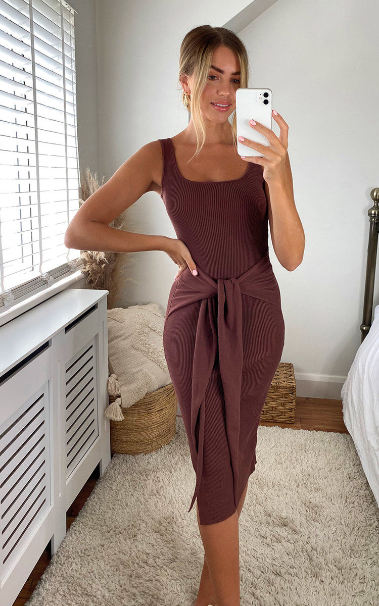 Heidi Knitted Bodycon Midi Dress Thumbnail Heidi Knitted Bodycon Midi Dress Thumbnail