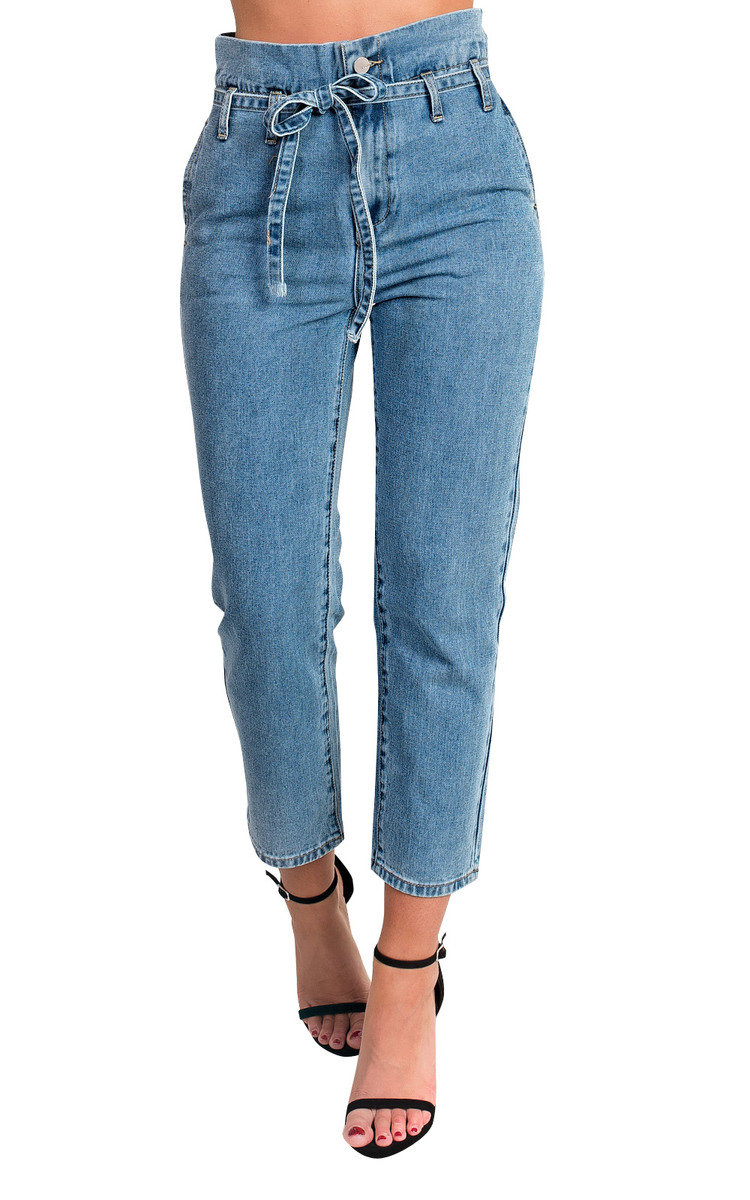 Heidi Tie Waist Mom Jeans Thumbnail Heidi Tie Waist Mom Jeans Thumbnail