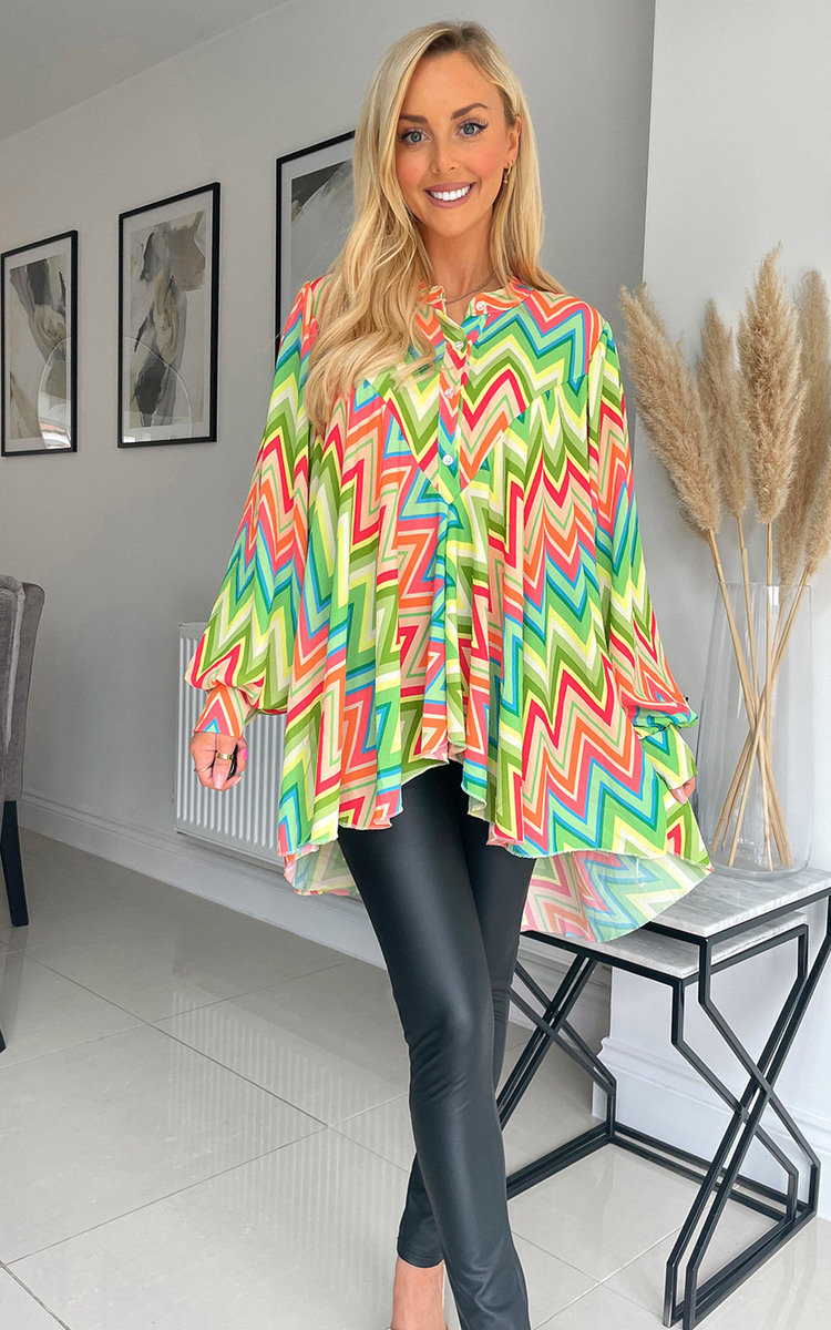 Esme Balloon Sleeve Printed Blouse Esme Balloon Sleeve Printed Blouse