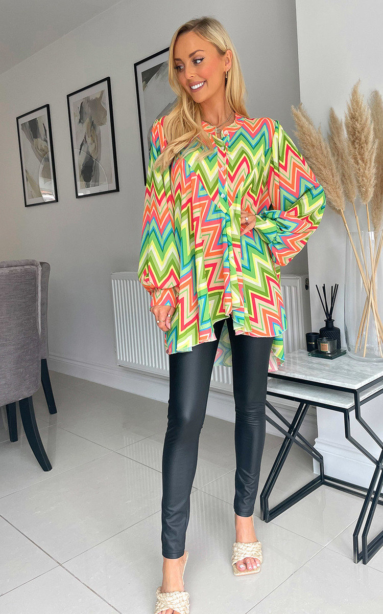 Esme Balloon Sleeve Printed Blouse Thumbnail