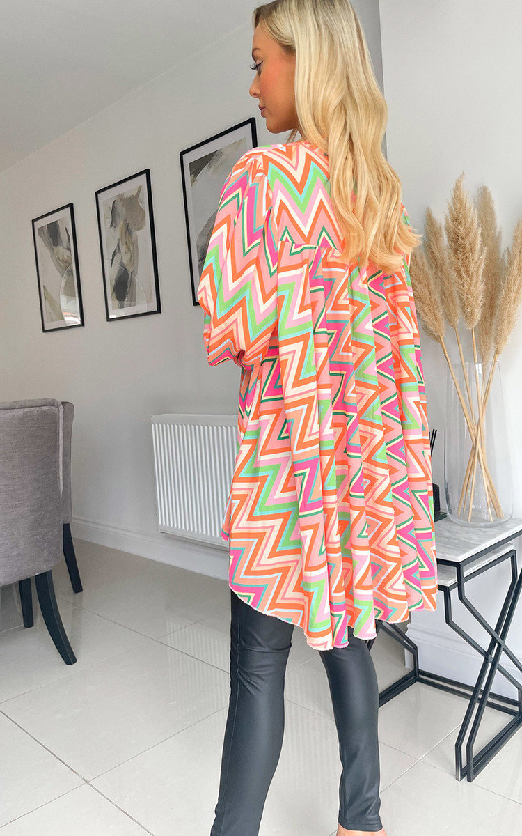 Esme Balloon Sleeve Printed Blouse Thumbnail