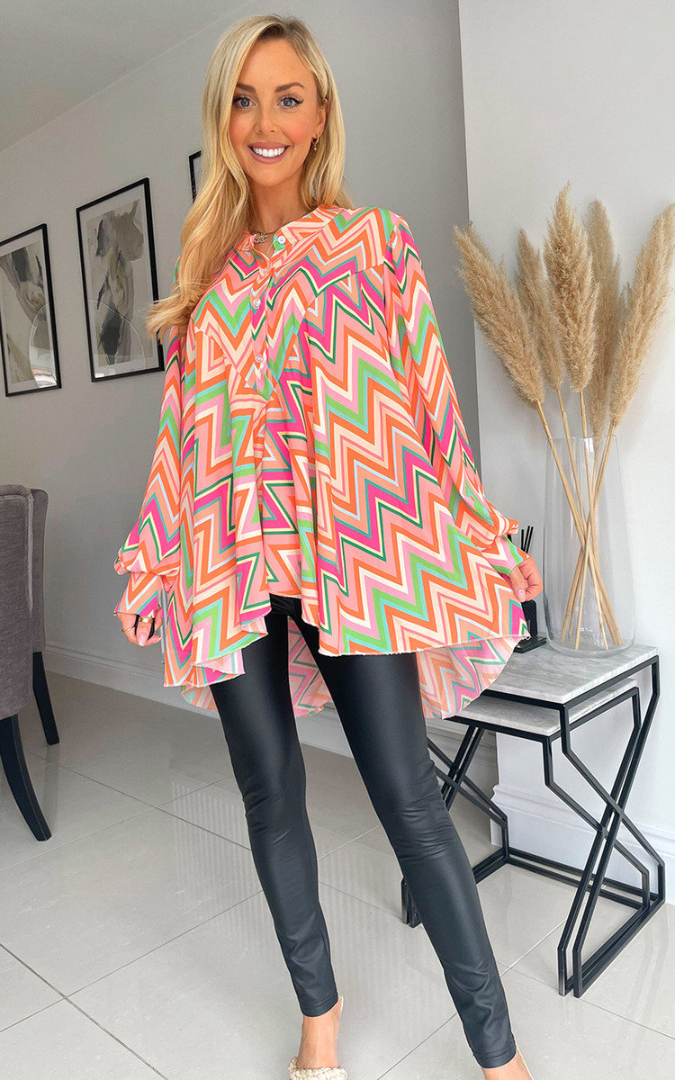 Esme Balloon Sleeve Printed Blouse Esme Balloon Sleeve Printed Blouse