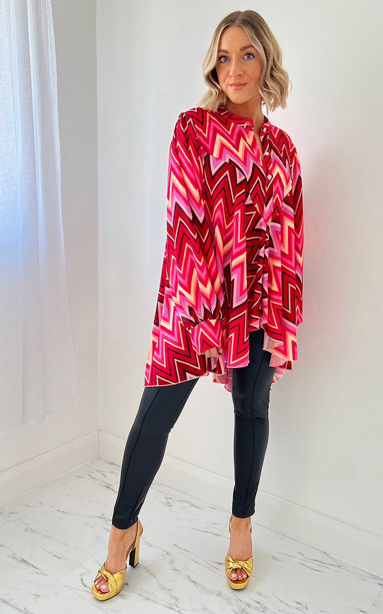 Esme Balloon Sleeve Printed Blouse Thumbnail Esme Balloon Sleeve Printed Blouse Thumbnail