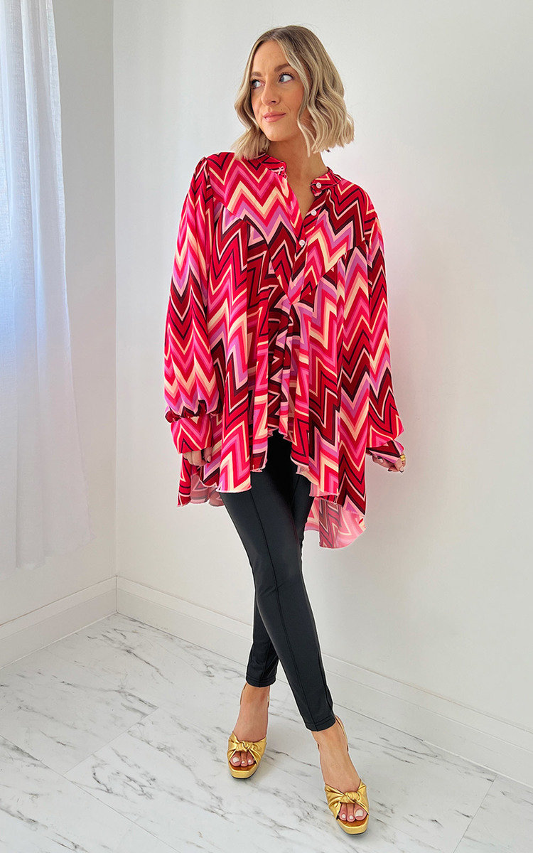 Esme Balloon Sleeve Printed Blouse Thumbnail Esme Balloon Sleeve Printed Blouse Thumbnail