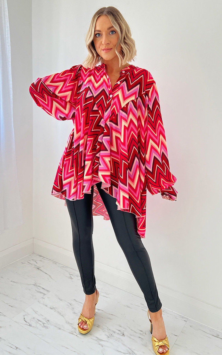Esme Balloon Sleeve Printed Blouse Esme Balloon Sleeve Printed Blouse