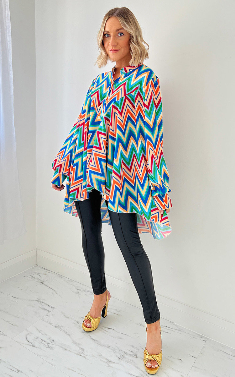 Esme Balloon Sleeve Printed Blouse Thumbnail Esme Balloon Sleeve Printed Blouse Thumbnail