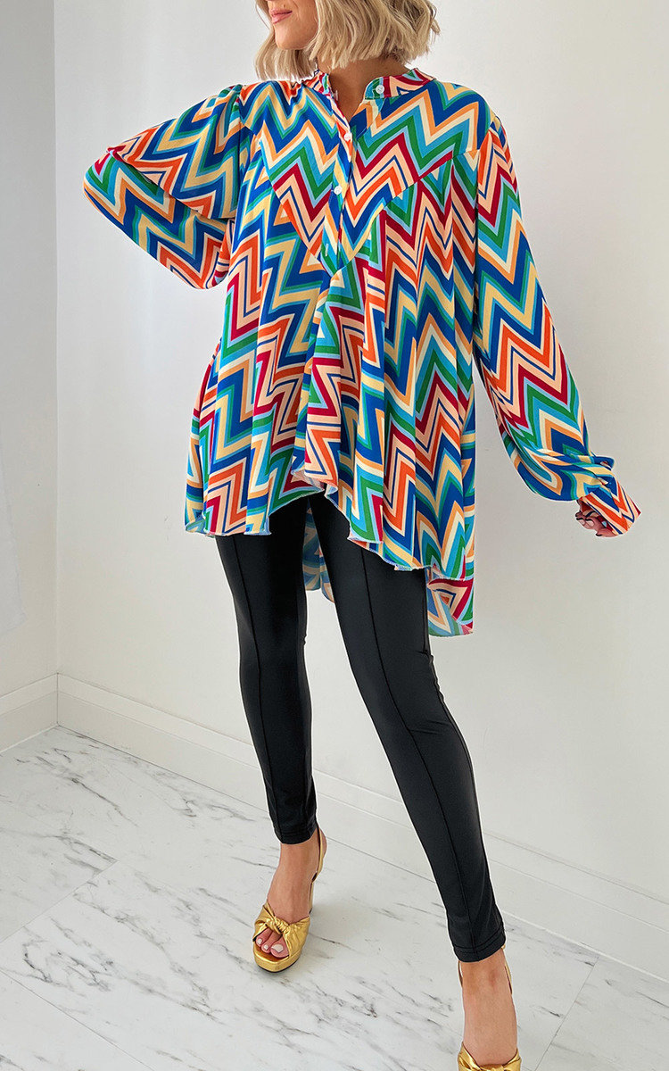 Esme Balloon Sleeve Printed Blouse Thumbnail Esme Balloon Sleeve Printed Blouse Thumbnail