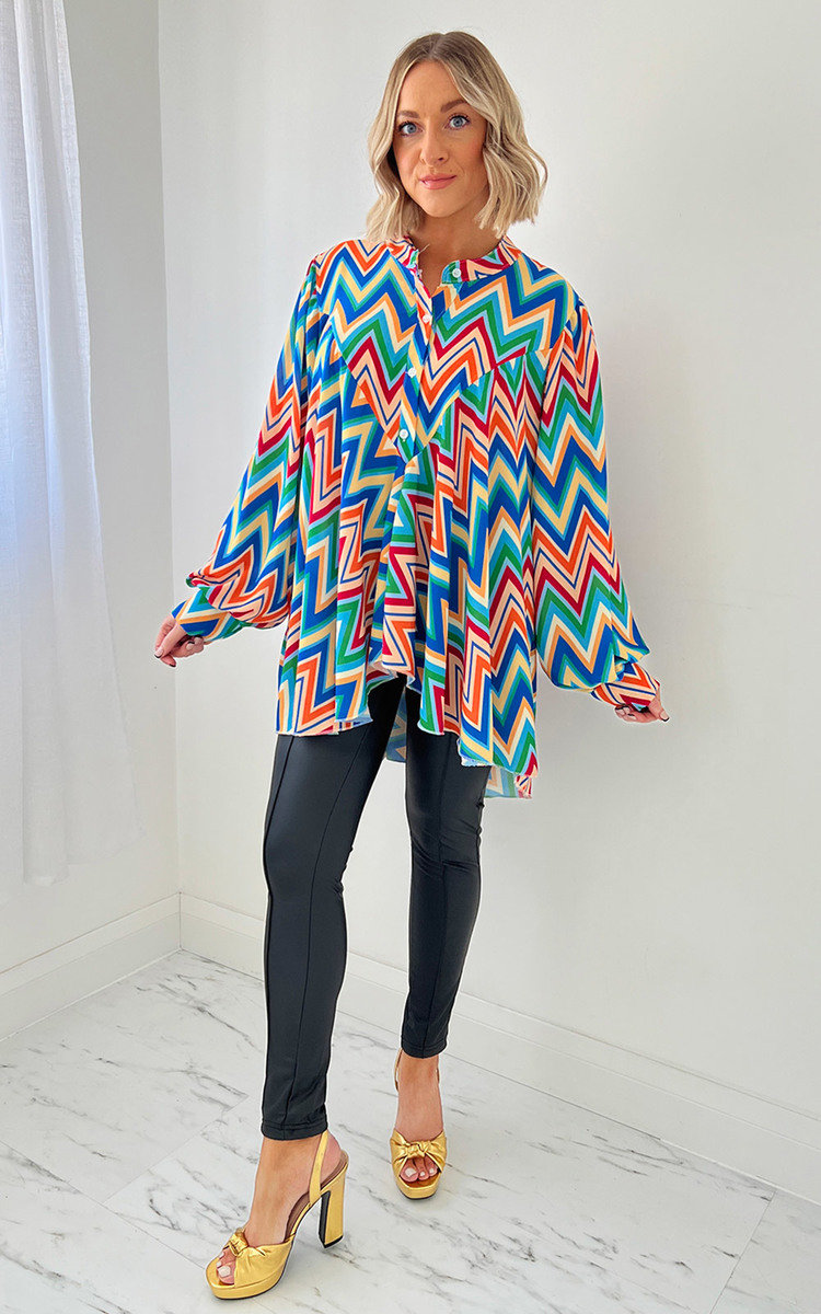 Esme Balloon Sleeve Printed Blouse Esme Balloon Sleeve Printed Blouse