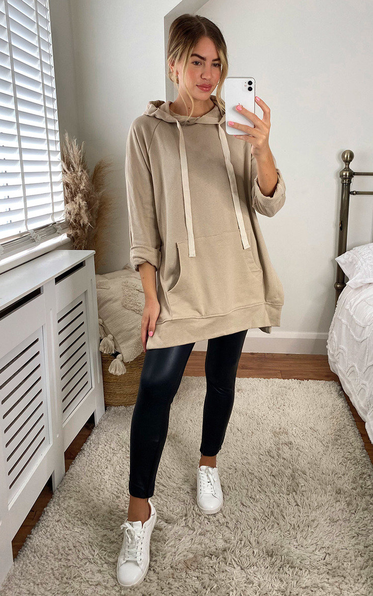 Hetty Longline Hooded Jumper with Front Pocket Thumbnail