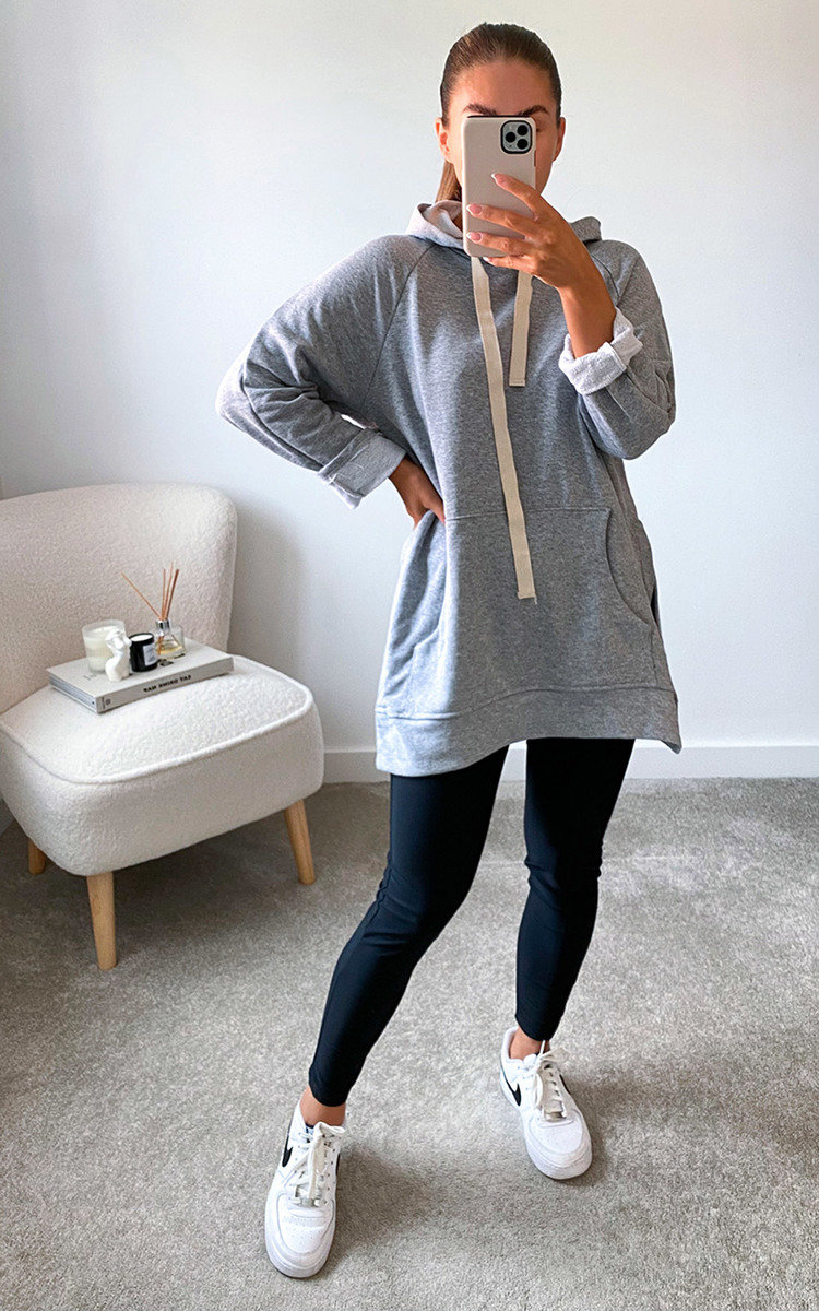 Hetty Longline Hooded Jumper with Front Pocket Thumbnail