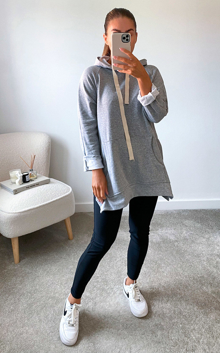 Hetty Longline Hooded Jumper with Front Pocket Thumbnail Hetty Longline Hooded Jumper with Front Pocket Thumbnail