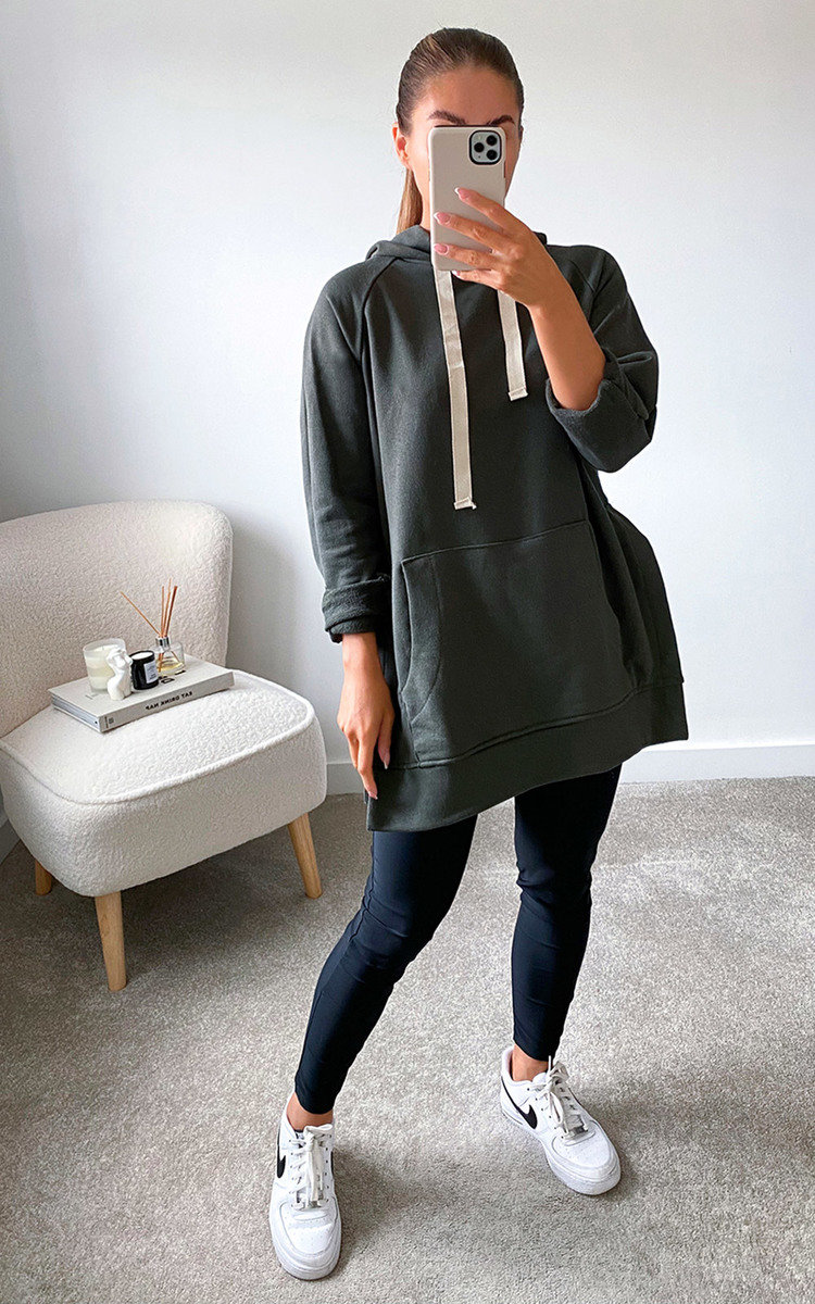 Hetty Longline Hooded Jumper with Front Pocket Thumbnail