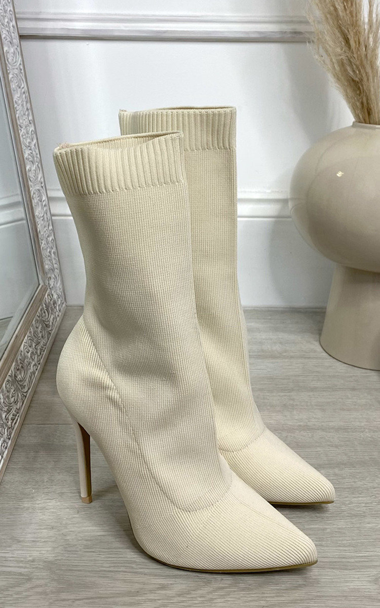 Holly Pointed Mid Calf Sock Boots Thumbnail