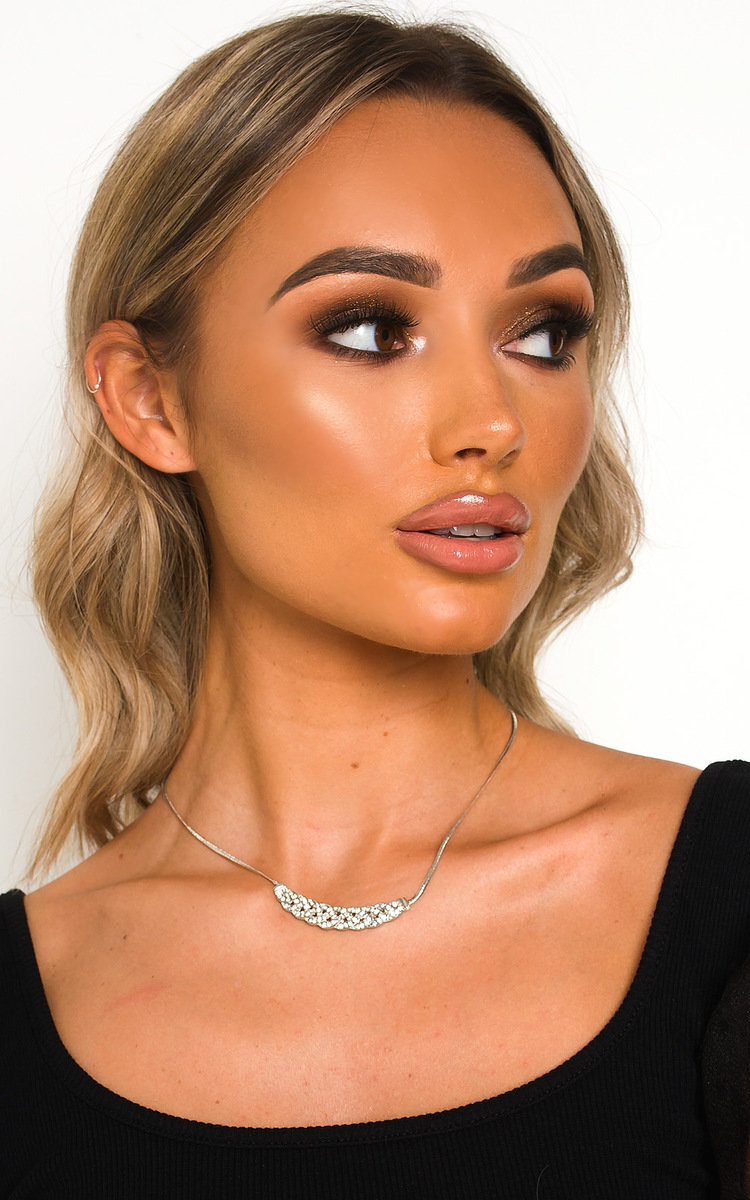 Holly Thin Diamante Choker Necklace Thumbnail