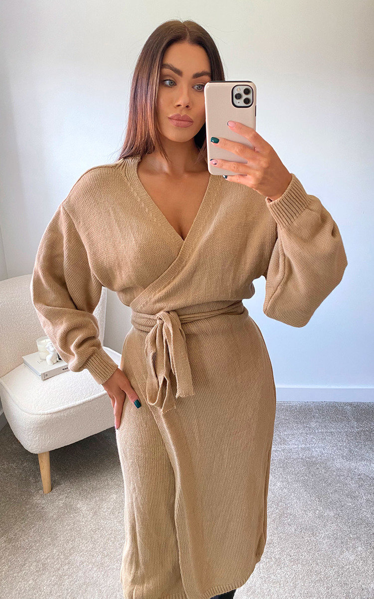 Isla Knitted Wrap Maxi Dress Isla Knitted Wrap Maxi Dress