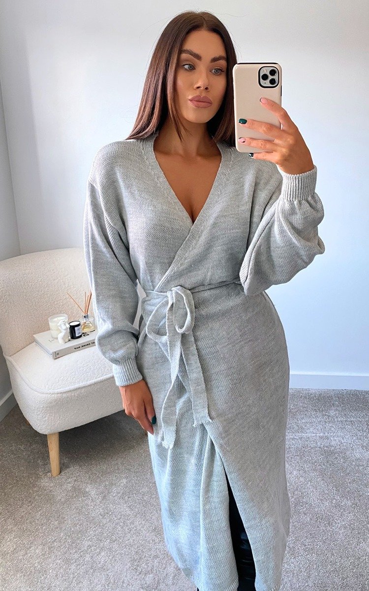 Isla Knitted Wrap Maxi Dress Thumbnail Isla Knitted Wrap Maxi Dress Thumbnail