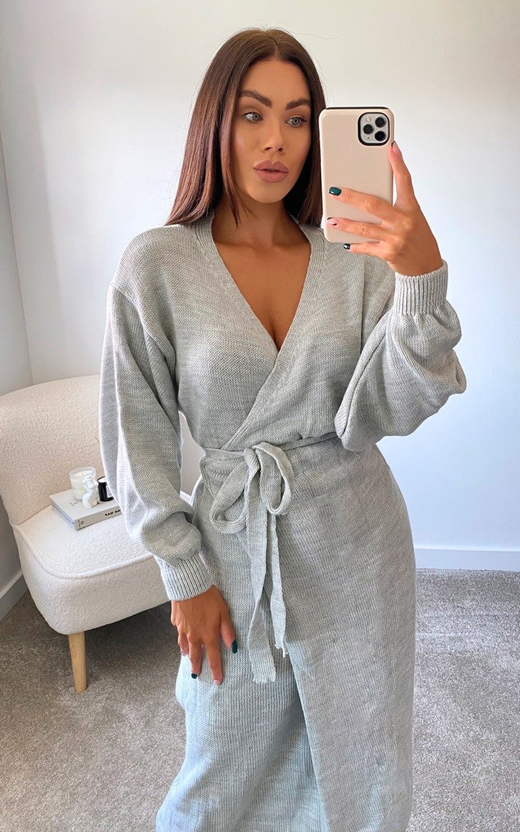 Isla Knitted Wrap Maxi Dress Isla Knitted Wrap Maxi Dress