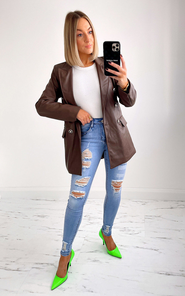 Ivy High Waisted Distressed Denim Jeans Thumbnail Ivy High Waisted Distressed Denim Jeans Thumbnail